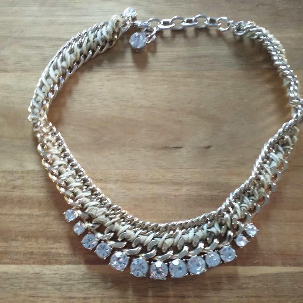 Gold and Rhinestone Necklace